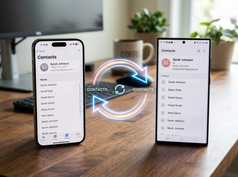 how to sync contacts from ios to android