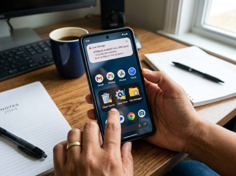 how to clean up space on android phone